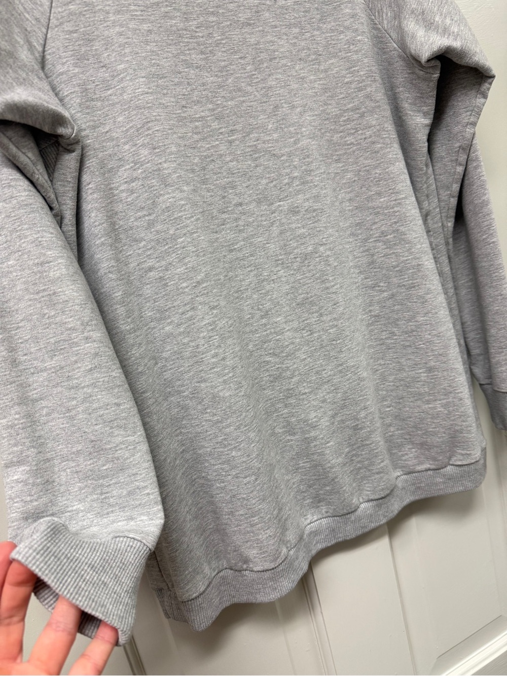Seraphine Maternity & Nursing Crossover Sweatshirt in Grey Marl, size M. - Picture 7 of 7